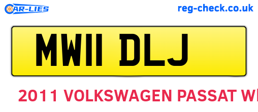 MW11DLJ are the vehicle registration plates.