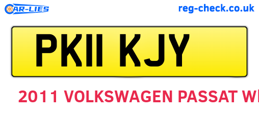 PK11KJY are the vehicle registration plates.