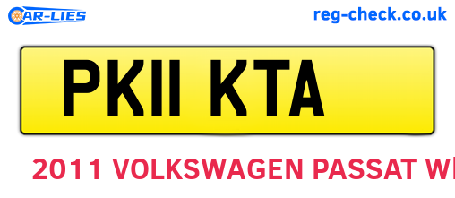 PK11KTA are the vehicle registration plates.
