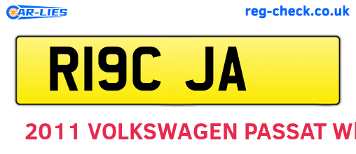 R19CJA are the vehicle registration plates.