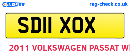 SD11XOX are the vehicle registration plates.