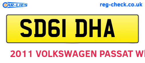SD61DHA are the vehicle registration plates.