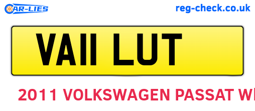VA11LUT are the vehicle registration plates.