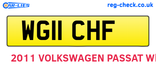 WG11CHF are the vehicle registration plates.