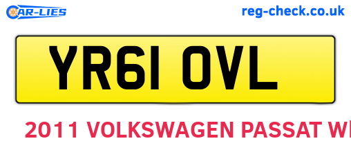YR61OVL are the vehicle registration plates.