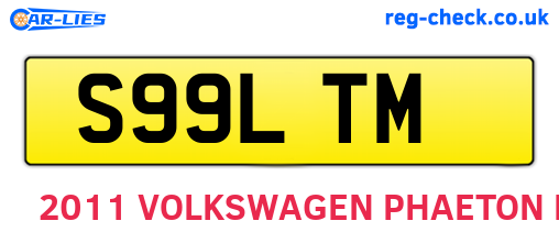 S99LTM are the vehicle registration plates.