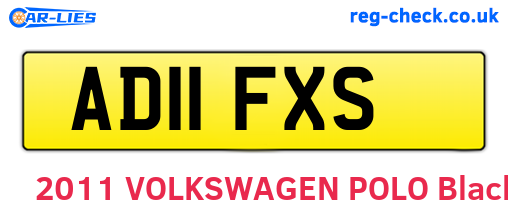 AD11FXS are the vehicle registration plates.