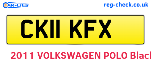 CK11KFX are the vehicle registration plates.