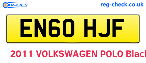 EN60HJF are the vehicle registration plates.