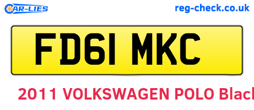 FD61MKC are the vehicle registration plates.