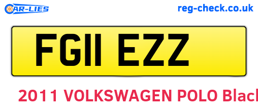 FG11EZZ are the vehicle registration plates.