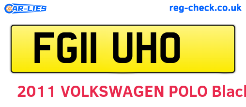 FG11UHO are the vehicle registration plates.