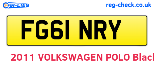 FG61NRY are the vehicle registration plates.
