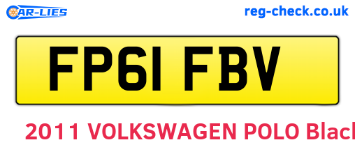 FP61FBV are the vehicle registration plates.