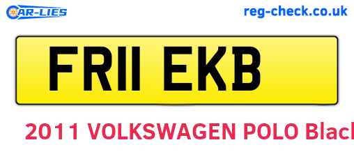 FR11EKB are the vehicle registration plates.