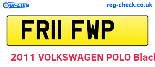 FR11FWP are the vehicle registration plates.