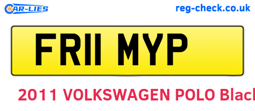 FR11MYP are the vehicle registration plates.