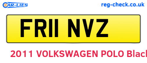 FR11NVZ are the vehicle registration plates.