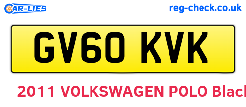 GV60KVK are the vehicle registration plates.