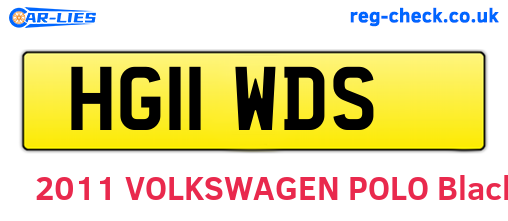 HG11WDS are the vehicle registration plates.