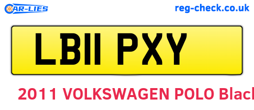 LB11PXY are the vehicle registration plates.