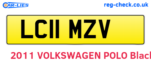 LC11MZV are the vehicle registration plates.