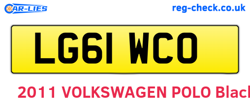 LG61WCO are the vehicle registration plates.