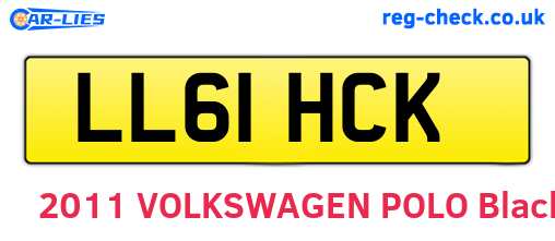 LL61HCK are the vehicle registration plates.