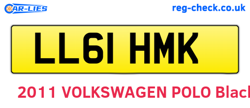 LL61HMK are the vehicle registration plates.