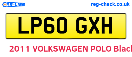 LP60GXH are the vehicle registration plates.