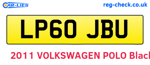 LP60JBU are the vehicle registration plates.