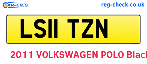 LS11TZN are the vehicle registration plates.