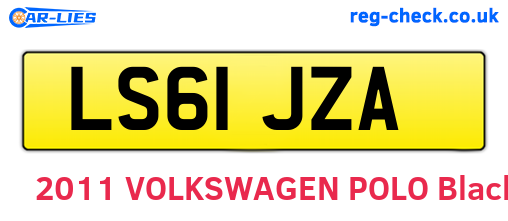 LS61JZA are the vehicle registration plates.