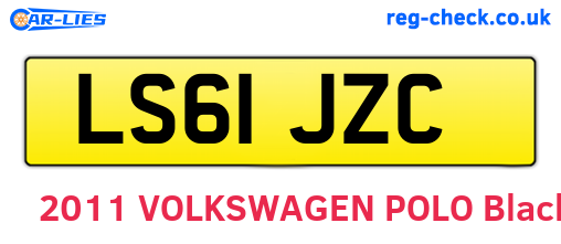 LS61JZC are the vehicle registration plates.