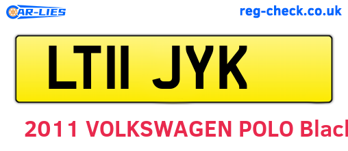 LT11JYK are the vehicle registration plates.