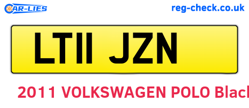 LT11JZN are the vehicle registration plates.