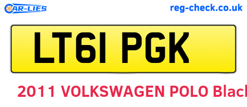 LT61PGK are the vehicle registration plates.