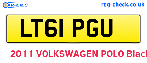 LT61PGU are the vehicle registration plates.