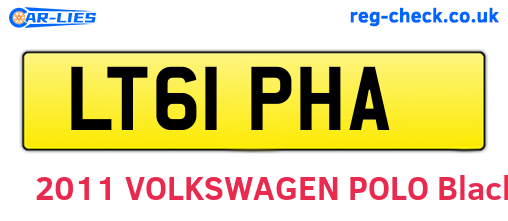 LT61PHA are the vehicle registration plates.