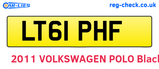 LT61PHF are the vehicle registration plates.