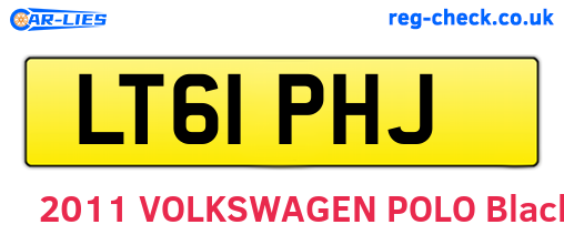 LT61PHJ are the vehicle registration plates.