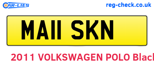 MA11SKN are the vehicle registration plates.