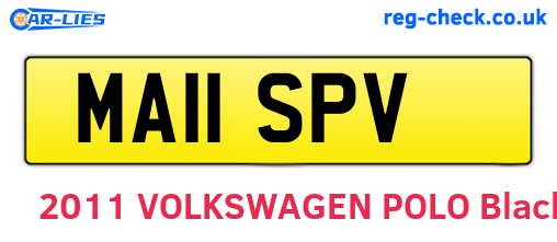MA11SPV are the vehicle registration plates.