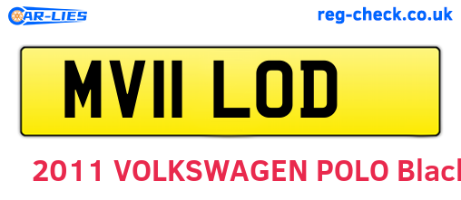 MV11LOD are the vehicle registration plates.
