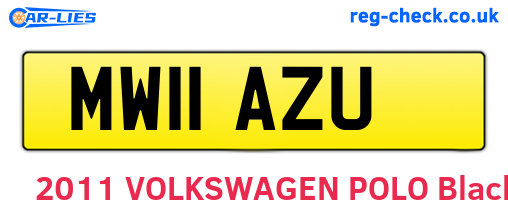 MW11AZU are the vehicle registration plates.
