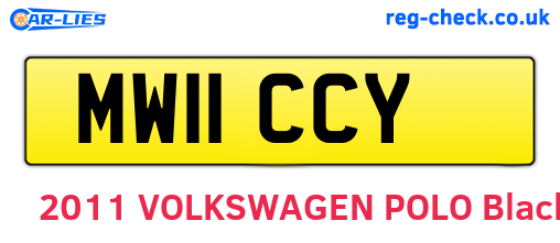 MW11CCY are the vehicle registration plates.