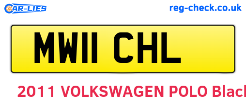 MW11CHL are the vehicle registration plates.