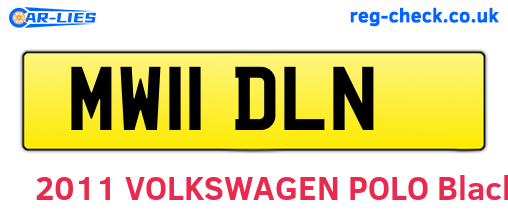 MW11DLN are the vehicle registration plates.