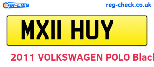 MX11HUY are the vehicle registration plates.