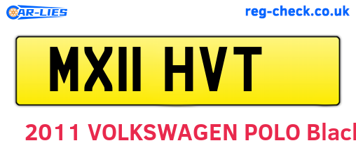 MX11HVT are the vehicle registration plates.